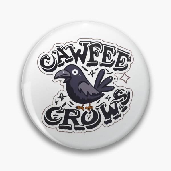 Item preview, Cawfee crow, funny coffee time designed and sold by LuckyFamily.