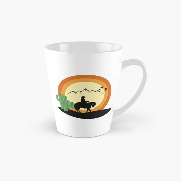Item preview, Lone Cowboy, Desert Sunset, Cactus & Mountain Silhouette designed and sold by delohill.