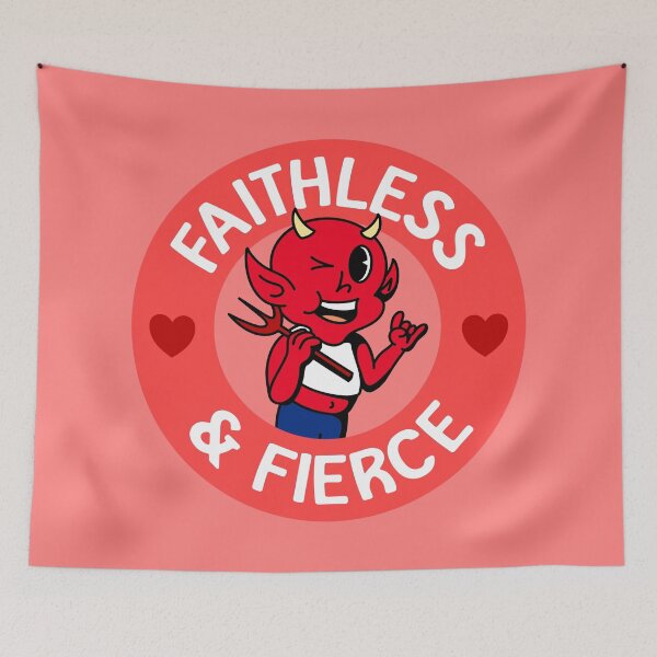 Item preview, Faithless and Fierce - Cute Queer Atheist Devil designed and sold by Picket Club.