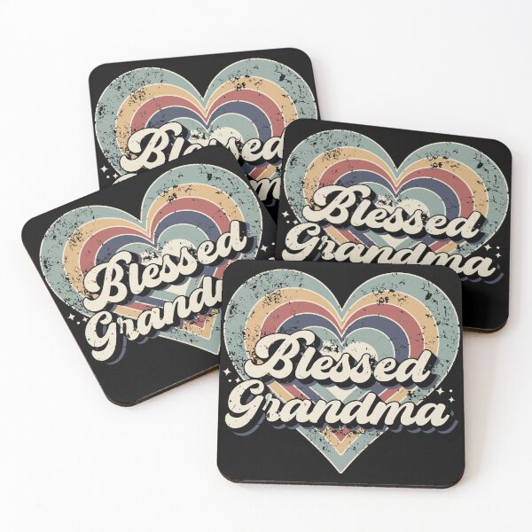 Item preview, Blessed Grandma | Thanksgiving Colorful Heart for Grandma - Black designed and sold by PearlMoonGrapes.