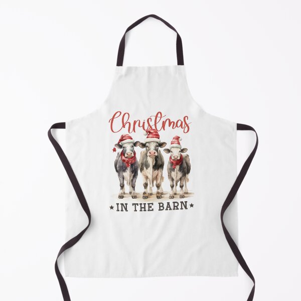 Item preview, Christmas in the Barn Cows in Santa Hats designed and sold by sweetbelle.