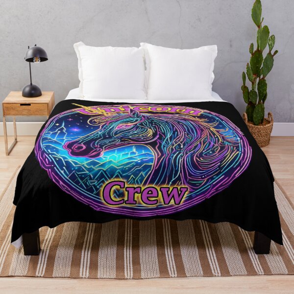 Item preview, Neon Glow Unicorn Crew on Night Sky designed and sold by leyfinder.