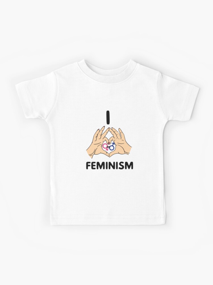 para niños «Camiseta feminista encanta el diseño de estampado feminista» de Redbubble