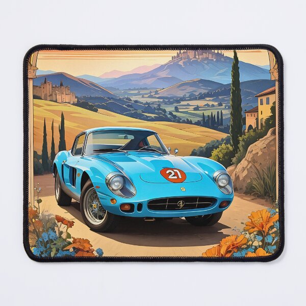 Item preview, Sport Car Tuscany sunset retro vintage floral design designed and sold by BorgSpareParts.