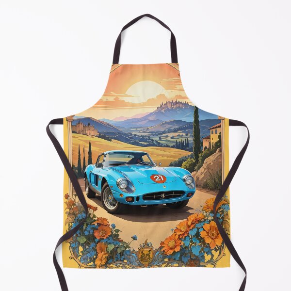 Item preview, Sport Car Tuscany sunset retro vintage floral design designed and sold by BorgSpareParts.