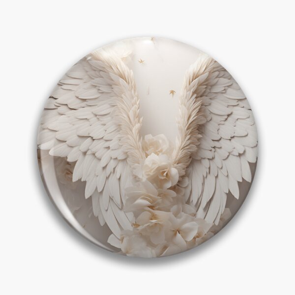 Item preview, stunning angel wings with white roses designed and sold by dcrc.