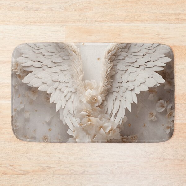 Item preview, stunning angel wings with white roses designed and sold by dcrc.