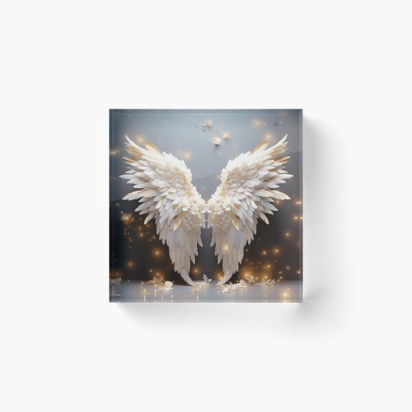 Item preview, stunning angel wings with white roses designed and sold by dcrc.