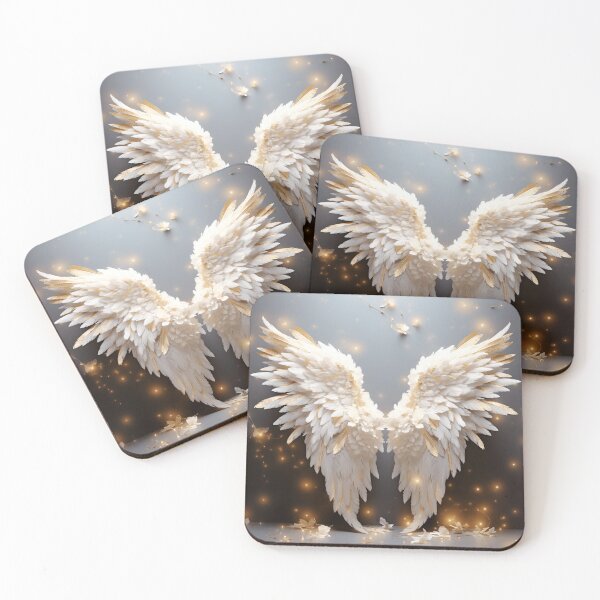 Item preview, stunning angel wings with white roses designed and sold by dcrc.