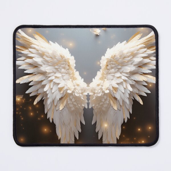 Item preview, stunning angel wings with white roses designed and sold by dcrc.