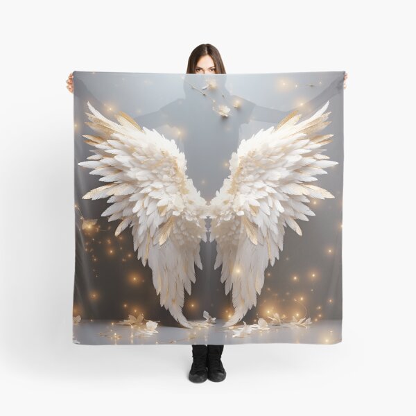 Item preview, stunning angel wings with white roses designed and sold by dcrc.