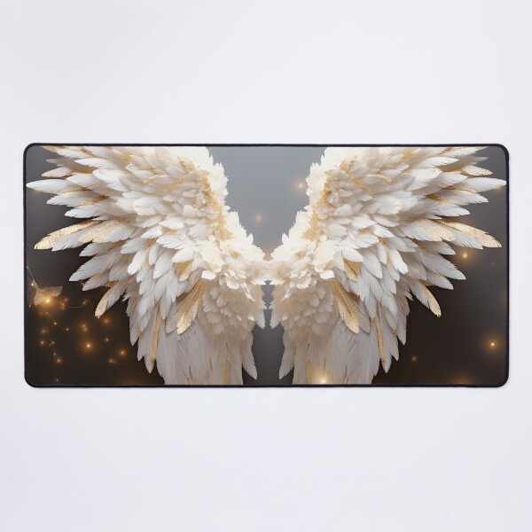 Item preview, stunning angel wings with white roses designed and sold by dcrc.