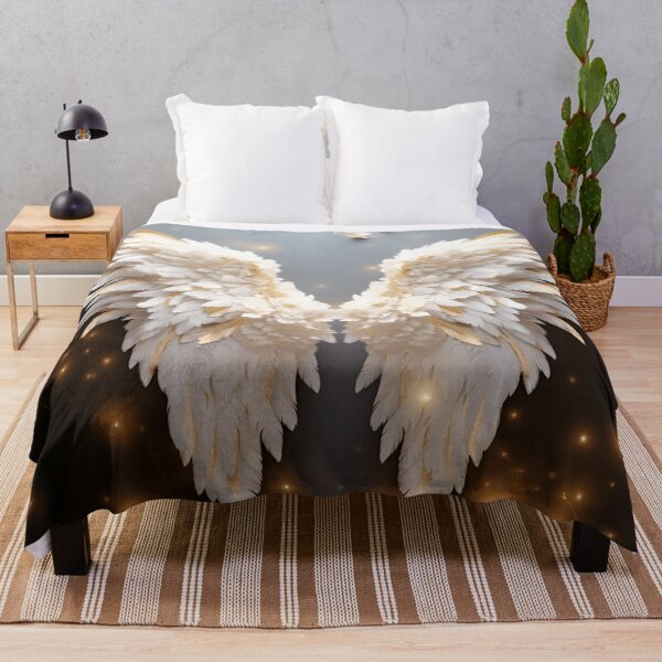 Item preview, stunning angel wings with white roses designed and sold by dcrc.