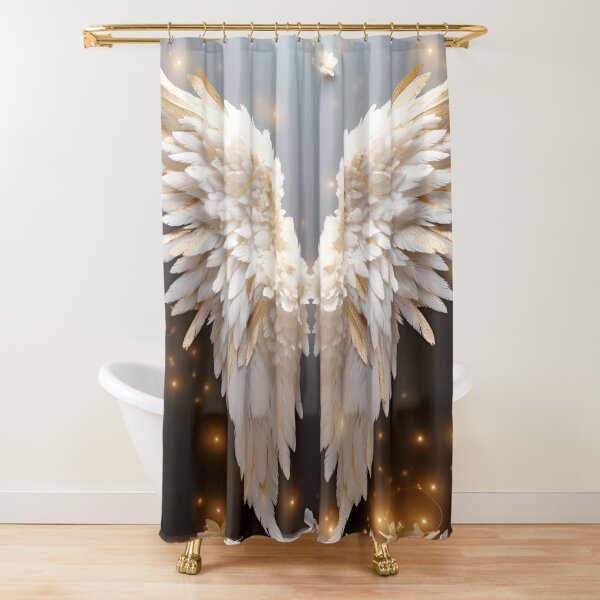Item preview, stunning angel wings with white roses designed and sold by dcrc.