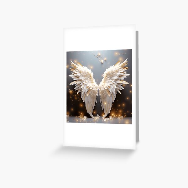 Item preview, stunning angel wings with white roses designed and sold by dcrc.