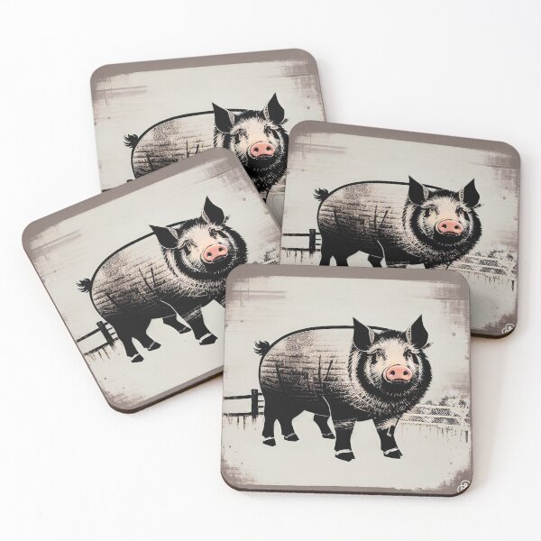 Item preview, Farm pig 011 designed and sold by RGBprints.