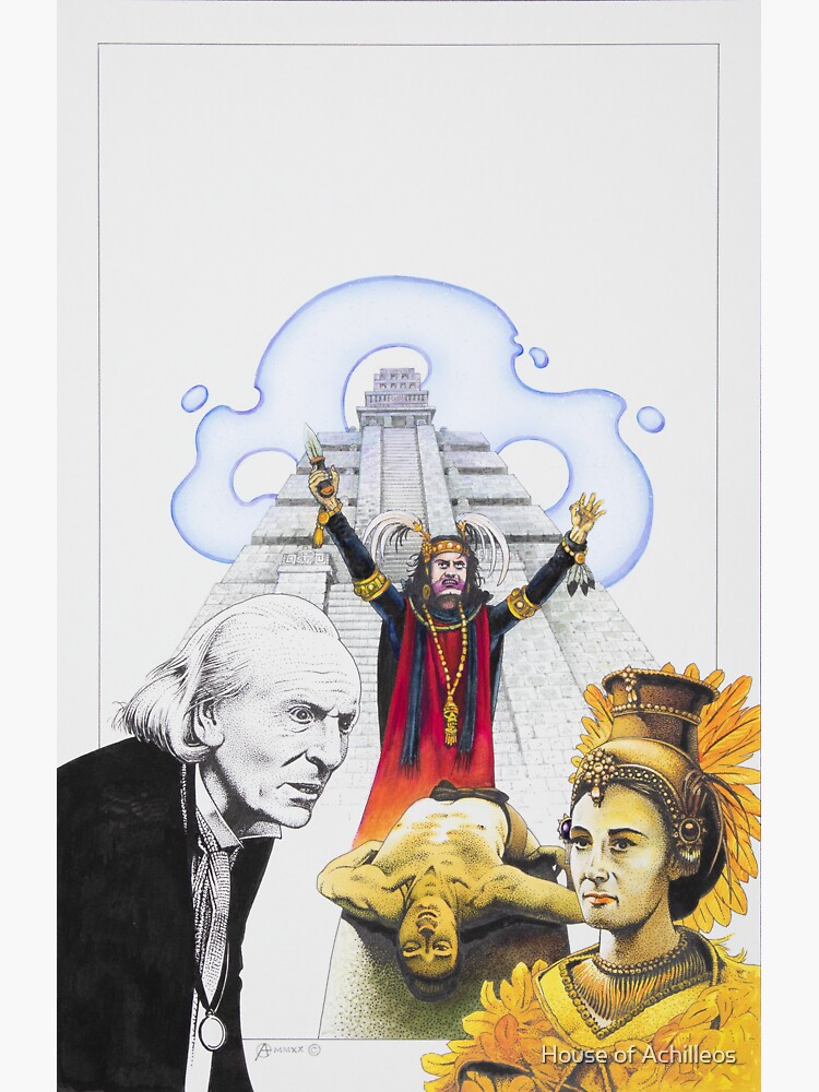 Thumbnail 3 of 3, Sticker, The 1st Doctor and the Aztecs designed and sold by House of Achilleos.