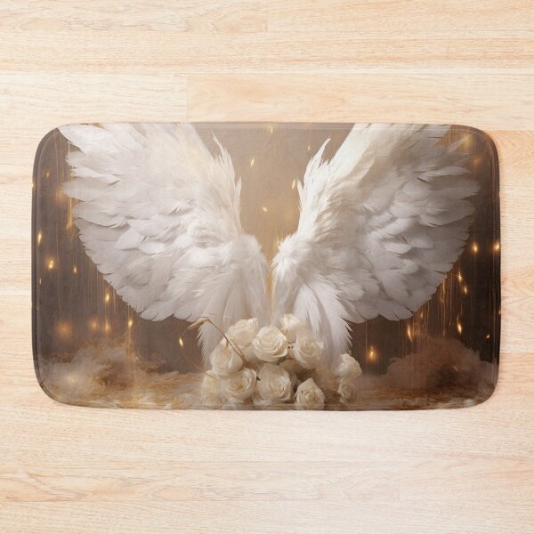 Item preview, stunning angel wings with white roses designed and sold by dcrc.