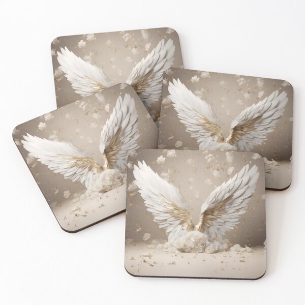 Item preview, stunning angel wings with white roses designed and sold by dcrc.