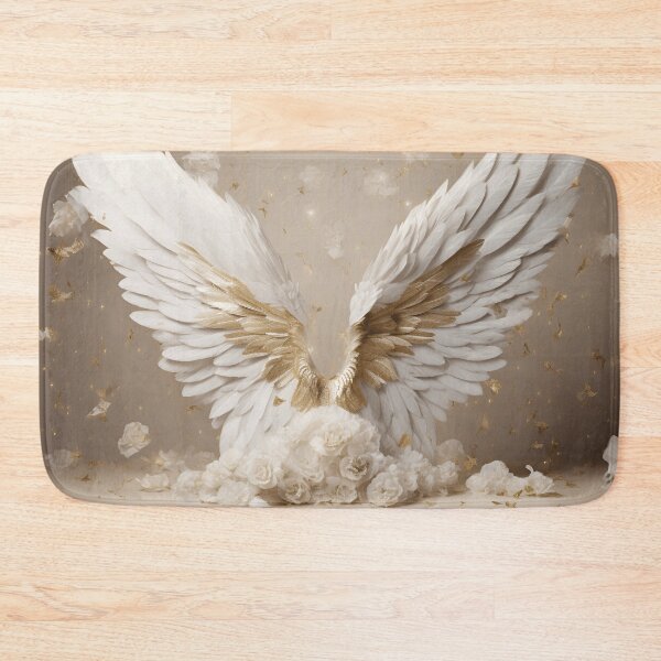 Item preview, stunning angel wings with white roses designed and sold by dcrc.