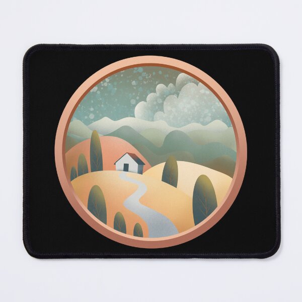 Item preview, Autumn Landscape With Tiny House designed and sold by LemonwoodClock.