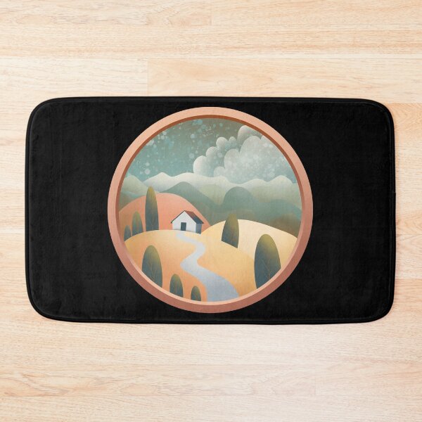 Item preview, Autumn Landscape With Tiny House designed and sold by LemonwoodClock.