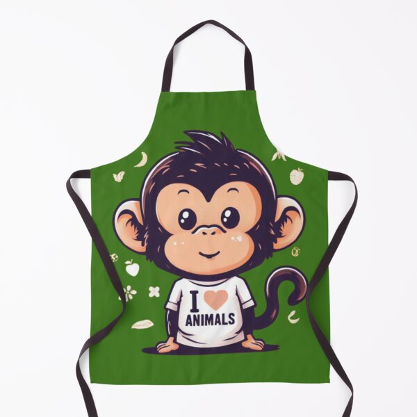Item preview, Cute little monkey with an I love animals t-shirt, ideal for a gift 2 designed and sold by Tandilia Store.