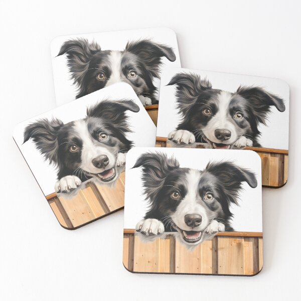 Item preview, Border Collie peeking designed and sold by AussieWorkDogs.