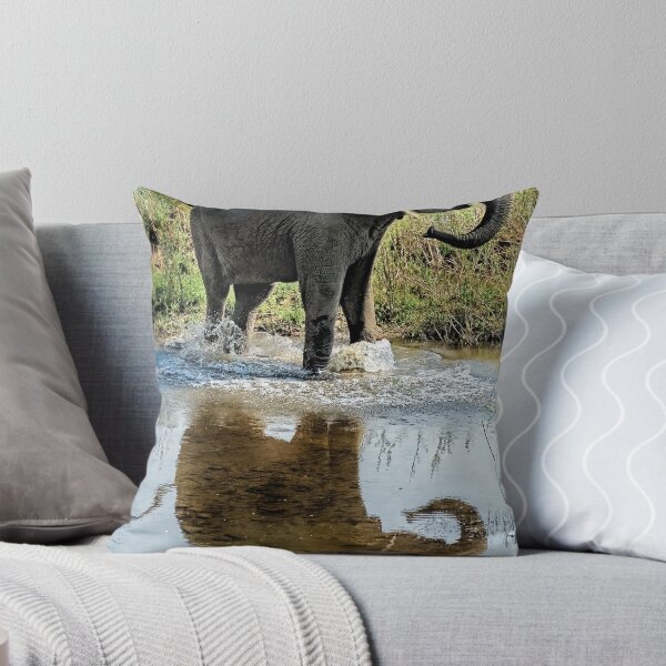 Item preview, Young Elephant Playing in a Puddle designed and sold by Kay Brewer.