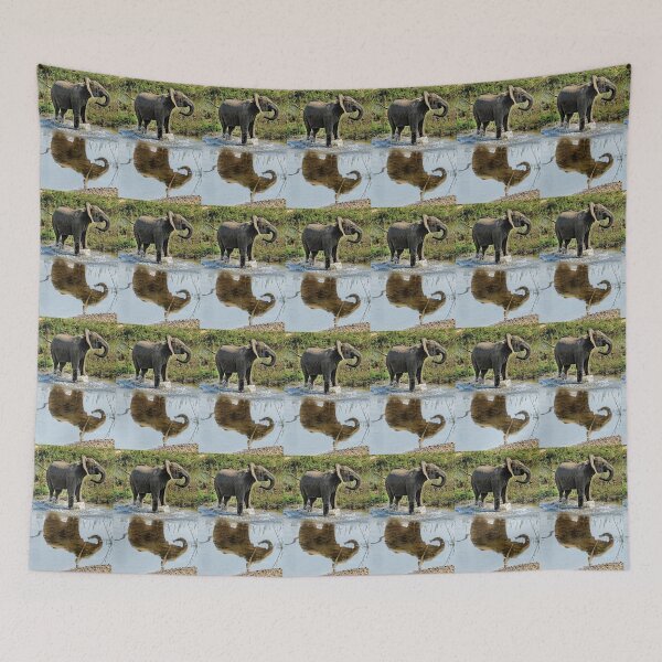 Item preview, Young Elephant Playing in a Puddle designed and sold by Kay Brewer.