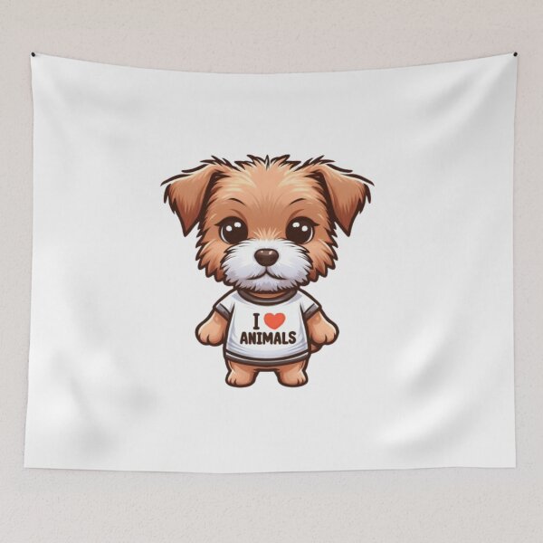Item preview, Cute puppy with an I love animals t-shirt, ideal for a gift 2 designed and sold by Tandilia Store.