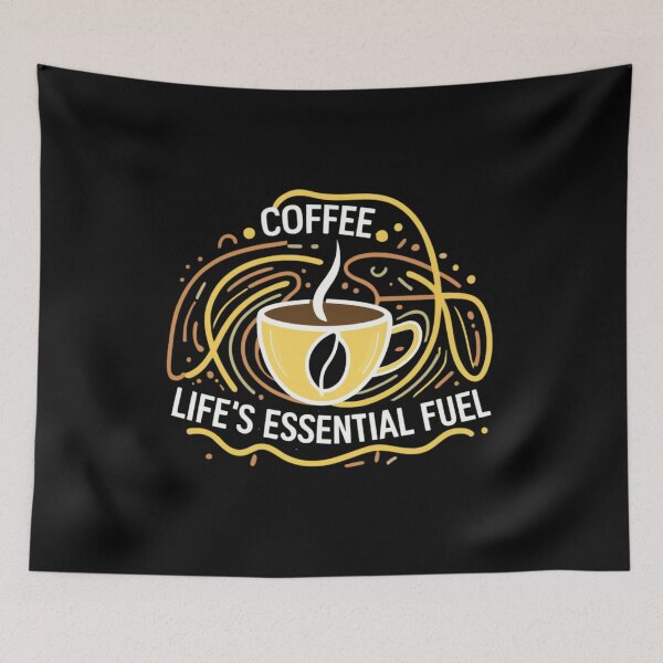 Item preview, "Coffee: Life's Essential Fuel Typography T-Shirt" designed and sold by AI-volution.