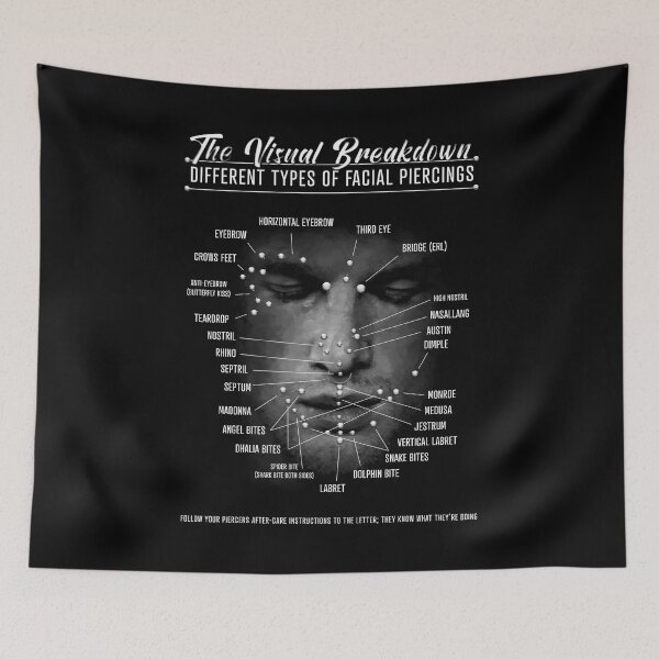 Item preview, Face Piercing Chart designed and sold by Jarrod Vandenberg.