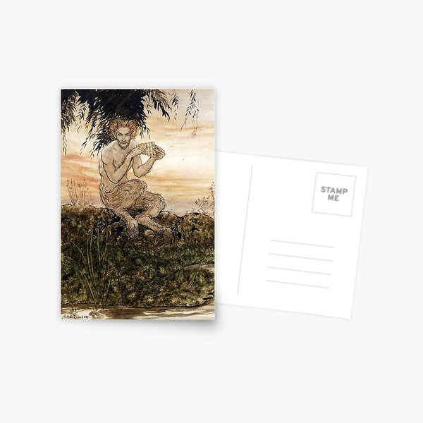 Item preview, The Piper at the Gates of Dawn - The Wind in the Willows - Arthur Rackham designed and sold by forgottenbeauty.