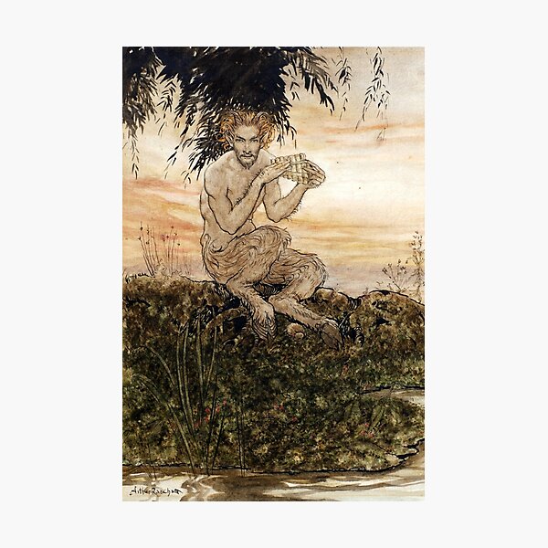 Item preview, The Piper at the Gates of Dawn - The Wind in the Willows - Arthur Rackham designed and sold by forgottenbeauty.