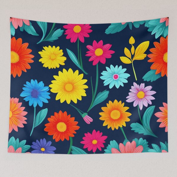Item preview, Aster Flowers Pattern designed and sold by WildlifeInc.