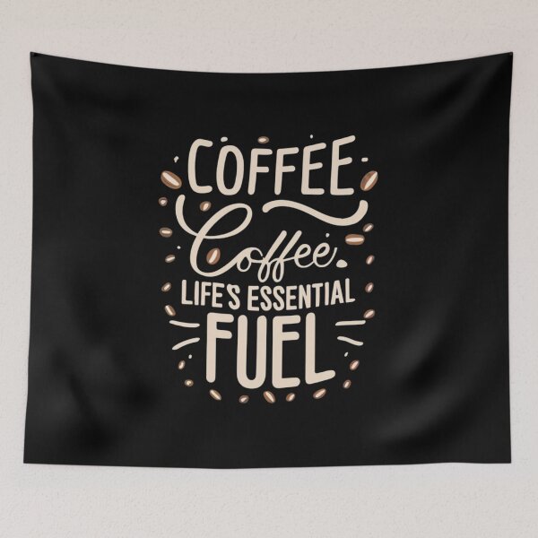 Item preview, "Coffee: Life's Essential Fuel Typography Shirt" designed and sold by AI-volution.