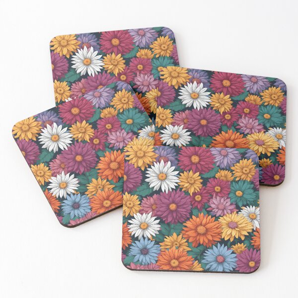 Item preview, Aster Flowers Pattern designed and sold by WildlifeInc.
