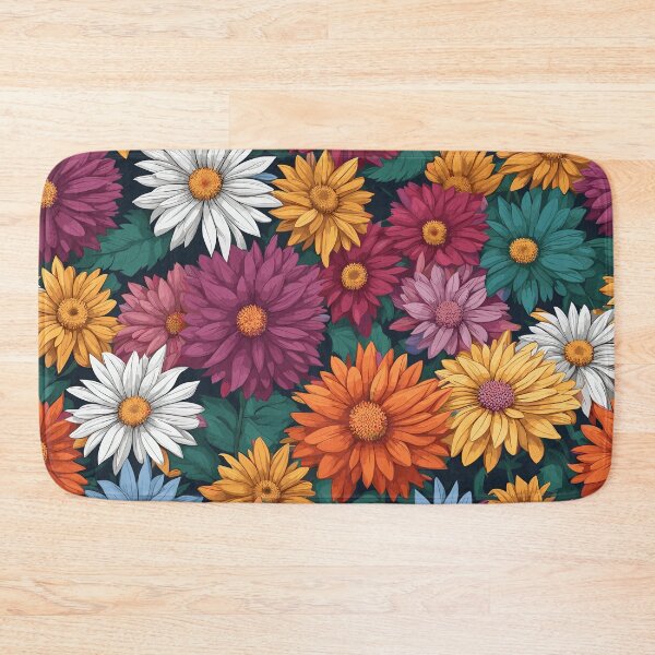 Item preview, Aster Flowers Pattern designed and sold by WildlifeInc.