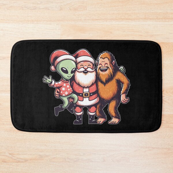 Item preview, Bigfoot Alien and Santa Claus Believer Cute Christmas designed and sold by CG Studio.