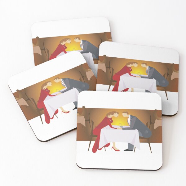 Item preview, Romantic Date Couple in Fancy High End Restaurant  designed and sold by Rolographics1.