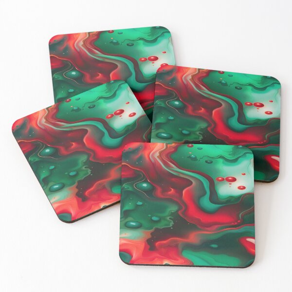 Item preview, Emerald Red Abstract Alcohol Ink designed and sold by I-A-Troy.