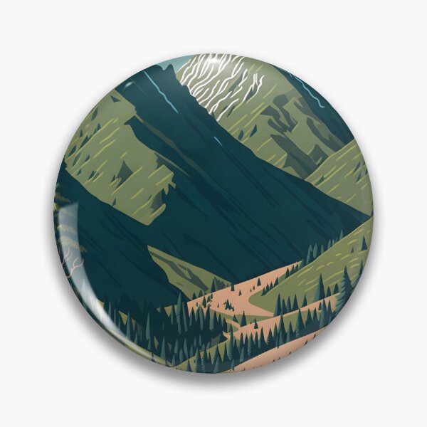 Item preview, “Tranquility in the Mountains: A Seamless Pattern of Alpine Hiking Trails and Forests” designed and sold by Best-Art-32.