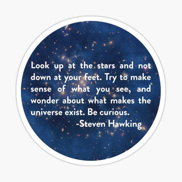 Steven Hawking- Open your Eyes Sticker
