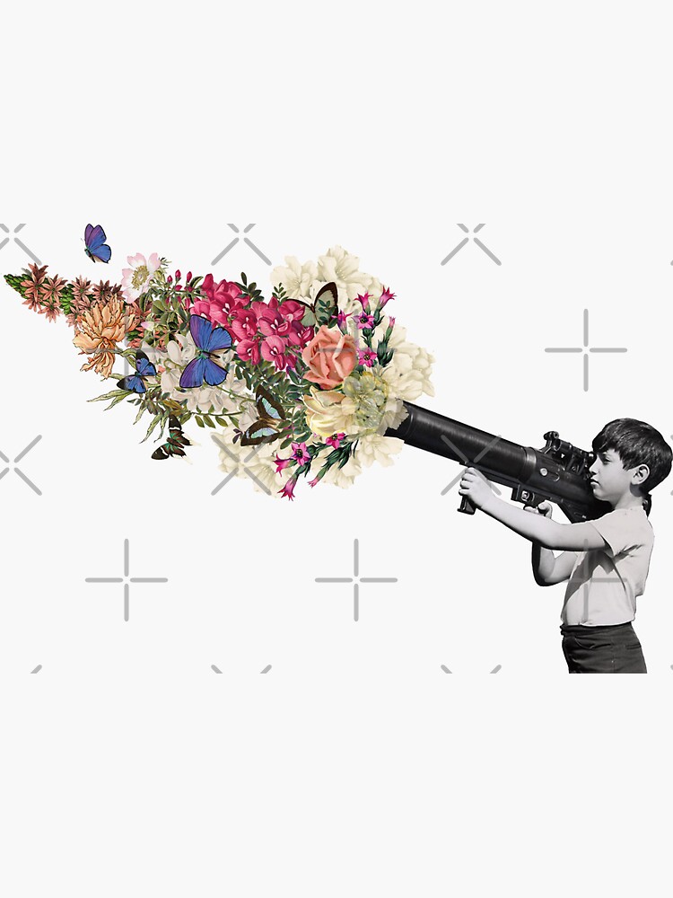 Bazooka Bouquet - Street Art Graffiti Banksy Fan Art by elevens