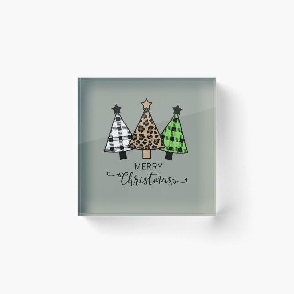 Item preview, Cute Plaid Leopard Christmas Trees designed and sold by ModkMerch.