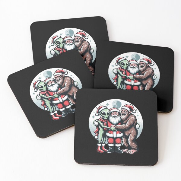 Item preview, Bigfoot Alien and Santa Claus Believer Cute Christmas designed and sold by CG Studio.