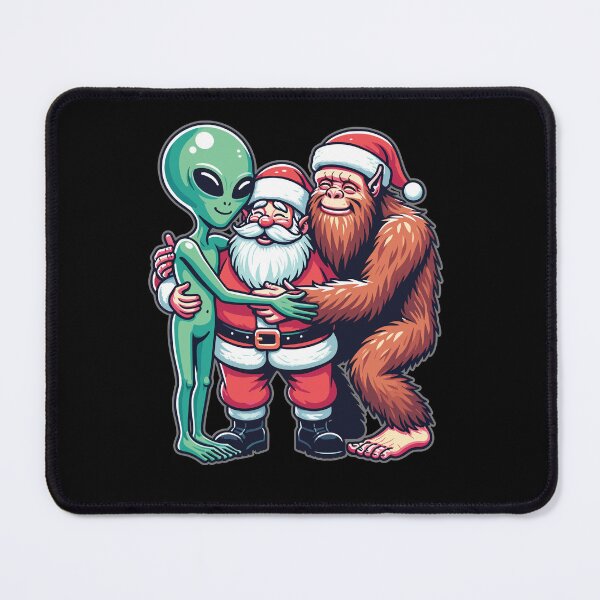 Item preview, Bigfoot Alien and Santa Claus Believer Cute Christmas designed and sold by CG Studio.
