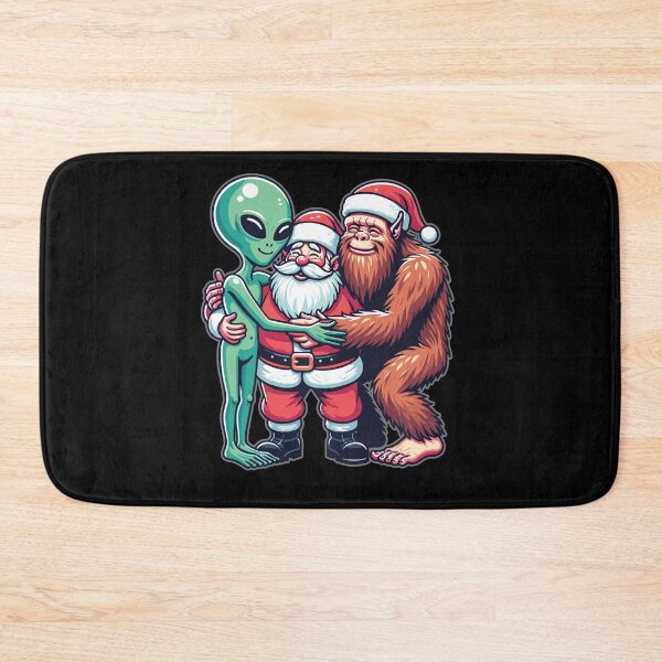 Item preview, Bigfoot Alien and Santa Claus Believer Cute Christmas designed and sold by CG Studio.