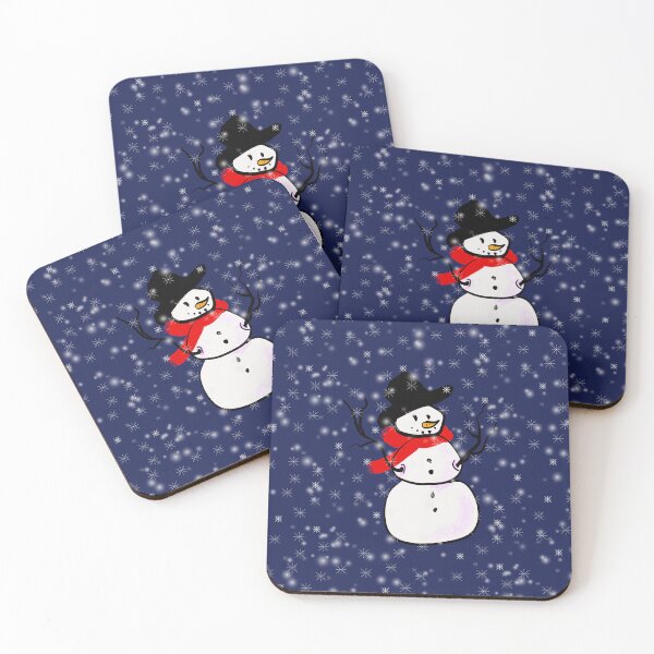 Item preview, Snowman Among Falling Snowflakes designed and sold by designs-by-ann.